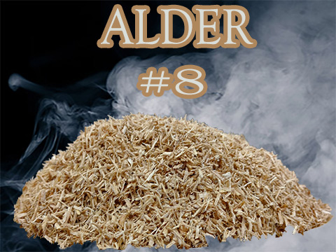 Alder Minuto®- no 8 is the smaller size of this line in sizes ge 2 mm and le 3mm.  This is a smoker wood chip that still has good size particles Alder Minuto®- no 8 is the smaller size of this line in sizes ge 2 mm and le 3mm.  This is a smoker wood chip that still has good size particles