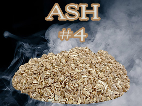 Ash Minuto®  no 4 is light in color, ranging in sizes ge 4 mm and le 5mm. This smoker wood chip provides a great “Mediterranean smoky flavor”. Ash Minuto®  no 4 is light in color, ranging in sizes ge 4 mm and le 5mm. This smoker wood chip provides a great “Mediterranean smoky flavor”.