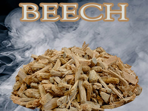 Our Eastern Beech Grande Sapore® has a deep color  and crushes into larger pieces. but with a light smoky flavor and colors the food pinkish!