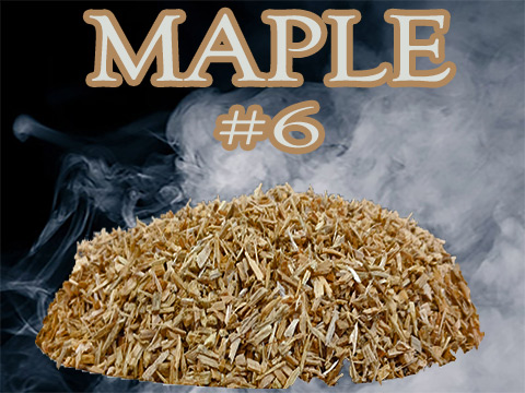 Our Maple Minuto®  no 6 dices into pieces ranging from ge 3 mm and le 4 mm. Produces a very mild and sweet smoke!  Great for fish and poultry! Our Maple Minuto®  no 6 dices into pieces ranging from ge 3 mm and le 4 mm. Produces a very mild and sweet smoke!  Great for fish and poultry!